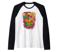 Halloween Horror Nights Neon Splatter Lil Boo Front & Back Camiseta Manga Raglan