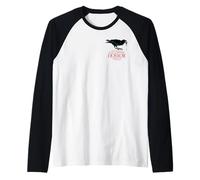 Halloween Horror Nights Raven Logo & Never Go Alone 2 Sided Camiseta Manga Raglan
