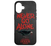Halloween Horror Nights Raven Logo & Never Go Alone 2 Sided Carcasa para iPhone 16