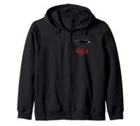Halloween Horror Nights Raven Logo & Never Go Alone 2 Sided Sudadera con Capucha