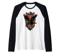 Halloween Horror Nights Raven with Eyeball Camiseta Manga Raglan