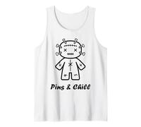 Halloween Horror Pins and Chill Funny Voodoo Doll Camiseta sin Mangas