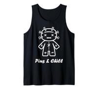 Halloween Horror Pins and Chill Funny Voodoo Doll Camiseta sin Mangas