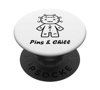 Halloween Horror Pins and Chill Funny Voodoo Doll PopSockets PopGrip Adhesivo