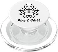 Halloween Horror Pins and Chill Funny Voodoo Doll PopSockets PopGrip para MagSafe