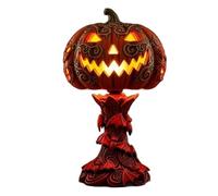 Halloween Horror Themed Pumpkin Lights, halloween lantern, Gothic Novelty Skull Night, Uniquely Designed Resin Pumpkin Lantern, Lantern Halloween Ornaments (A)
