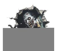 Halloween Horror Wall Stickers, Scary Spooky Decals, Bloody Screaming Creatures Design, Peel and Stick Decoration for Kitchen, Apartment, Bedroom, Party Scenes, 15.35x15.35 Inches