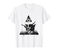 Halloween I Gato pirámide Illuminati Ojo conspiración NWO Camiseta