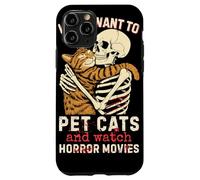 Halloween I Just Want To Pet Cats and Watch Horror Movies Carcasa para iPhone 11 Pro
