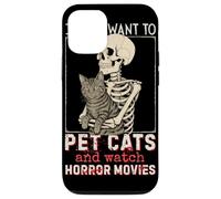 Halloween I Just Want To Pet Cats and Watch Horror Movies Carcasa para iPhone 12/12 Pro