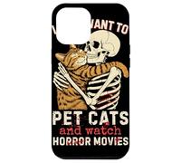 Halloween I Just Want To Pet Cats and Watch Horror Movies Carcasa para iPhone 12 Pro MAX