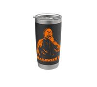 Halloween II Michael Myers Bold Mask Poster Vaso térmico de acero inoxidable de doble pared