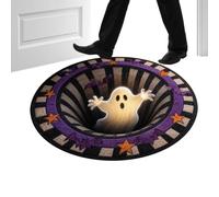 Halloween Illusion Rug 3D Round Area Rug Floor Mat Bathroom Bathtub Entranc