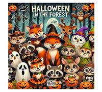 Halloween in the Forest: Coloring Book for Kids