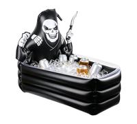 Halloween Inflatable Cooler - 35in PVC Coffin Beverage Ice Tub