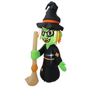 Halloween Inflatables - Giant Halloween Decorations, 5.09ft Inflatable Witch Halloweenn Decorations, Built-In Led Lights | Blow Up Witch For Holiday House Party Lawn Pathway Malls Garden Indoor