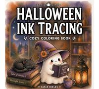 Halloween Ink Tracing Cozy Coloring Book: A Cozy Trace & Enjoy Coloring Book with Dreamy Watercolor Halloween Scenes, Delicate Ink Sketches, Cute ... Lanterns, and Magical Autumn Moments