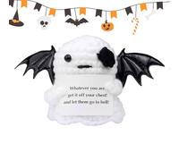 Halloween Inspiring Ghost Knitting Doll, Ghost Crochet positivo, Cosas motivacionales Crocheted Handmade Emotion Toys Desk Decorations for School Dorm Offices Mothers