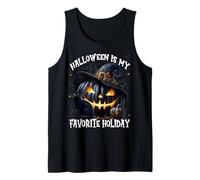 Halloween Is My Favorite Holiday For Witches Mystic Cat Camiseta sin Mangas