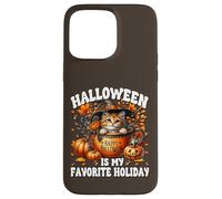 Halloween Is My Favorite Holiday Graphic Happy Halloween Cat Carcasa para iPhone 15 Pro MAX