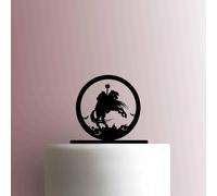 Halloween - Jinete sin cabeza - Decoración acrílica para tartas de 7 pulgadas de ancho/azul