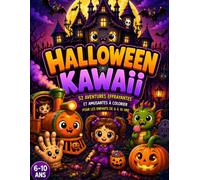 Halloween Kawaii: 52 aventures effrayantes et amusantes à colorier pour les enfants de 6 à 10 ans