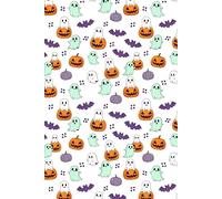 Halloween Kawaii Notebook: Cute Ghosts & Pumpkins Pattern Journal