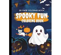 Halloween Kids' Spooky Fun Coloring Book: 50 Sheets Doubled Sided; Children Activity Book 8.5" x 11"