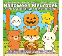 Halloween Kleurboek - Kawaii & Gezellig kleuren voor alle leeftijden: 50 pagina’s met vrolijke pompoenen, spookjes, herfstsnacks en lieve dieren om creatief te ontspannen