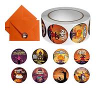 Halloween Label Stickers - Round Seal Labels Adhesive Sealings Decals