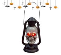 Halloween Lantern, Decorative Lamp, Spooky Light Fixture with 9.06x4.92x4.13 Inches, Eerie Illumination for Haunted House, Porch, Garden, Outdoor, Holiday, Indoor, Festive Display