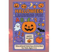 “Halloween Learning Fun: Educational Coloring & Activity Book for Kids Ages 3-6 - Numbers, ABCs, and Cut-Out Decorations”: Cut-Out Posters, Garland, and Rewards to Decorate Your Room (KAWAII)