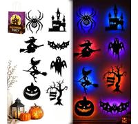 Halloween LED Silhouette Wall Lights, Wall Decor for Party (24PCS)