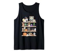 Halloween Libros Fantasma Camiseta sin Mangas