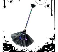 Halloween Lighted Witch Broom - Halloween Witch Broom , Halloween con luz LED para disfraz de Halloween Supplies Halloween Glow in The Dark Broo