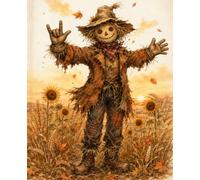 Halloween Love in Sign Language: Scarecrow Signs “I Love You” - ASL-Inspired Journal Notebook for Spooky Notes, Fall Reflections, and Autumn Cheer