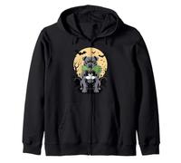 Halloween Luna Mano De Zombi Staffordshire Bull Terrier Sudadera con Capucha