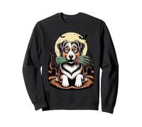 Halloween Luna Mano Zombi Australian Shepherd Aussie Dog Sudadera