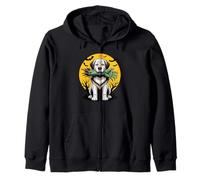 Halloween Luna Zombie Great Pyrenees Pyrenean Mountain Dog Sudadera con Capucha