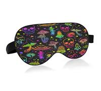 Halloween Magic Skull Mushrooms Transpirable Sleeping Eyes Mask, Cool Feeling Eye Sleep Cover para descanso de verano, venda elástica contorneada para viajes de mujeres y hombres