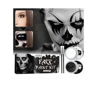 Halloween Makeup Face Paint Kit: Black And White Body Paint Set Special Effects Makeup Pigment Halloween Dress Up Party A Set