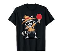 Halloween Mapache Dabbing Tenis De Mesa Ping Pong Paleta Camiseta