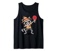 Halloween Mapache Dabbing Tenis De Mesa Ping Pong Paleta Camiseta sin Mangas
