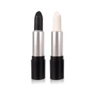 Halloween Maquillaje Stick Negro Blanco,2 pcs maquillaje teatral stick pintura facial pintalabios negro maquillaje set Halloween pintura facial para zombie joker esqueleto payaso monstruo vampiro