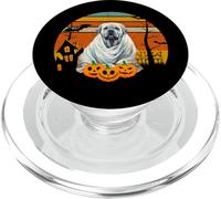 Halloween Mastiff Dog Spooky Ghost Pumpkin Haunted House PopSockets PopGrip para MagSafe