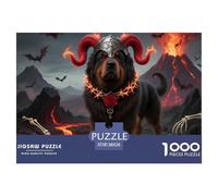 Halloween- Mastín Tibetano Puzle 1000 Piezas Pet Dog - Desafío Decorativo, Mindfulness En Pareja, Póster 1:1, 38x26cm/1000pcs