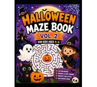 Halloween Maze Book Vol. 2 for Kids Ages 4-6: Fun Halloween Mazes with Pumpkins, Ghosts, Witches, Bats and Spooky Puzzle Adventures for Preschool and Kindergarten Kids