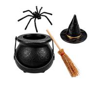 Halloween Mini Witches Cauldron Holiday Doll House Decor
