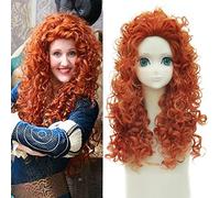 Halloween mode fête de noël habiller perruque seigneur Sundae princesse brave légende princesse Merida Cosplay Anime perruque