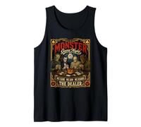 Halloween Monster Game Night The Dealer Cards Camiseta sin Mangas